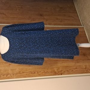 Ophelia Rose 1X Ble flowered dress